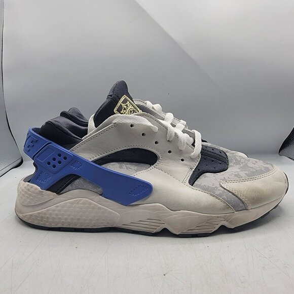 Nike Air Huarache Mens 10.5 Gray Blue Sneakers Social FC Athletic DR0286-100 - Picture 13 of 13